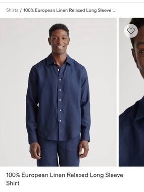 Quince Linen Shirt - Navy
